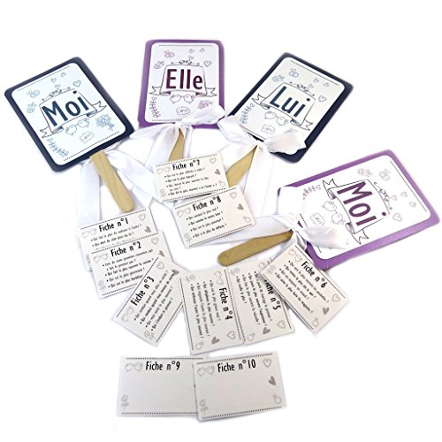 Les Trésors De Lily – Jeu de ‘Mariage’ Elle & Lui – Kit complet pour animer et passer de bons moments inoubliables – Fous rires assurées – 8 joueurs – Adulte(s) uniquement