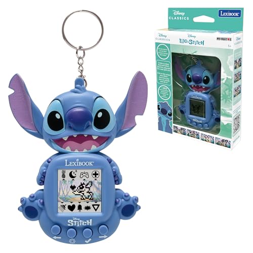 Lexibook, Disney Stitch, My Best-e, Console de Jeux Portable, Compagnon interactif et éducatif pour Enfants, 8 catégories de Jeux, Écran colorisé, Bleu, JLMB10D