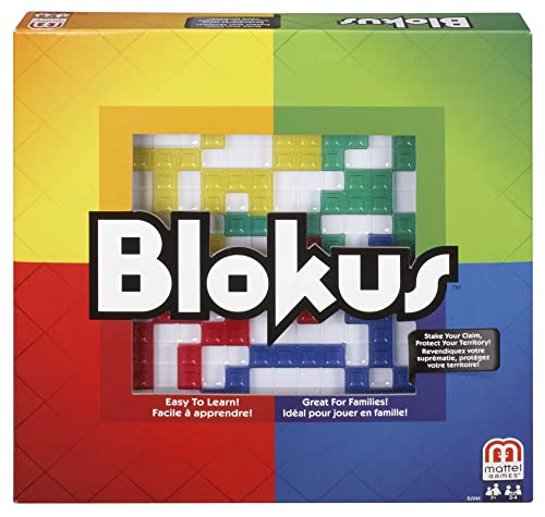 Mattel Games Blokus, Jeu de Société Familiale, Jeu de Stratégie pour Toute La Famille, Jeu De Plateau, Moins d’une Minute pour Apprendre Les Règles, BJV44