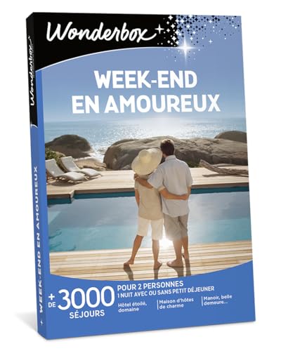 Wonderbox Week-End en Amoureux – Coffret Cadeau Idée Cadeau Séjours